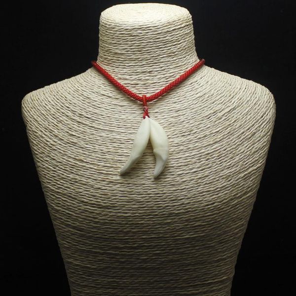 

pendant necklaces men's necklace women's bone tibetan amulet sharp tooth real person natural retro double wolf, Silver