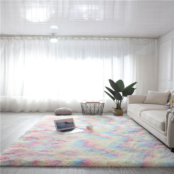 

ultra soft large rugs colorful tie dye gradient fluffy area luxury kids pet playing mats for living room bedroom nursery carpets