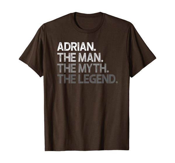 

Adrian Gift: The Man Myth Legend T-Shirt, White;black