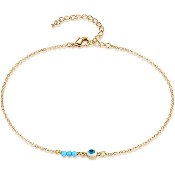 

s2479 europe fashion jewelry evil eye anklet beach blue eyes anklets, Red;blue