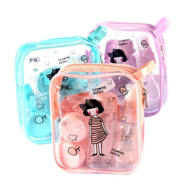 

ly 8 pcs/set mini plastic cosmetics container transparent empty bottle for travel cla88 storage bottles & jars