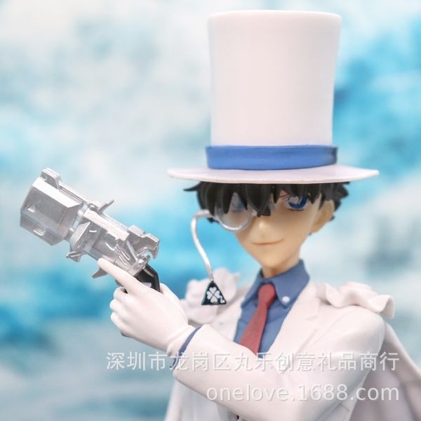 

cartoon artfx detective conan thief kidd black feather quick fight boxed hand-made model doll