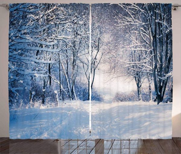 

curtain & drapes winter curtains alley in snowy forest cold ing weather rural nature outdoors woodland living room bedroom window