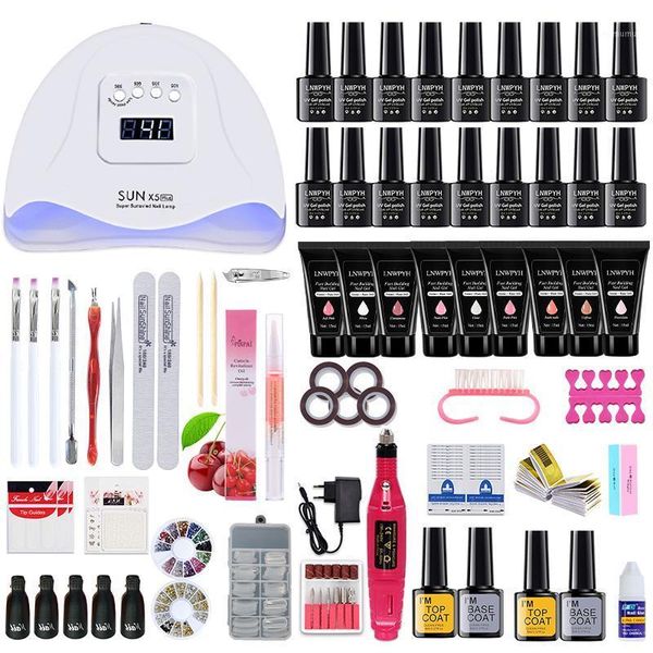 

nail set15ml extension building gel quick polish set uv lamp drying kit drill machine tool set1