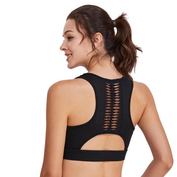 

gym clothing zhuohe sports bra push up high support yoga athletic bras strapping women fitness workout training pilates drop, White;black