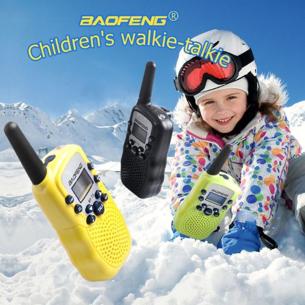 

walkie talkie 1 pair baofeng t3 ham mini kids radio 2w uhf transceiver toys