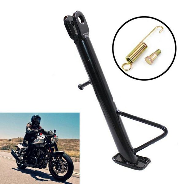 

motorcycle mirrors black universal adjustable kickstand side stand leg prop rear passenger footrest foot peg bracket