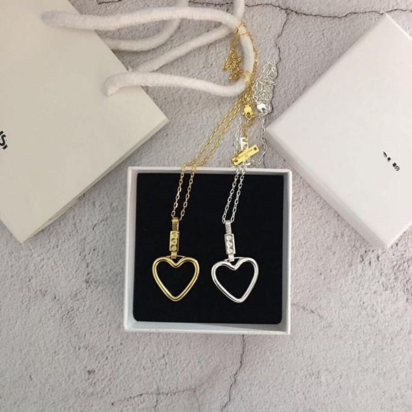 

chains simple couple jelwelry hollow heart necklace for lovers, Silver
