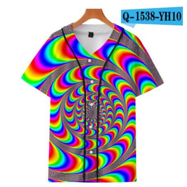 Homem personalizado jersey de beisebol botons homme t-shirts 3D impressa camisa streetwear tees shirt shirt hip hop roupas frente e traseira impressão bom 09