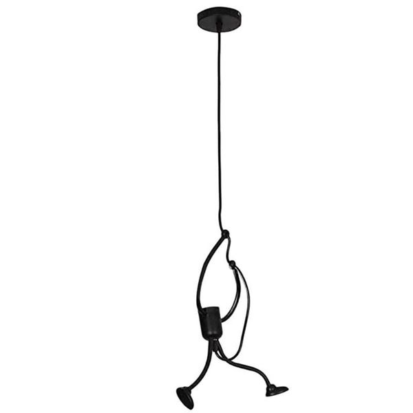 

pendant lamps iron little man chandelier cartoon doll swing villain led ceiling lamp home living room decoration