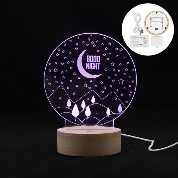 

touch colorful good night creative led star bedside gift light