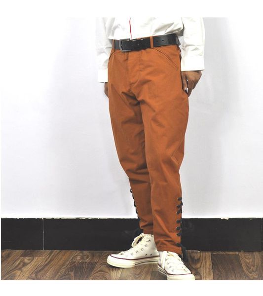 

men's pants meimei custom yutu&mm light brown vintage equestrian jodhpurs camel cotton jodhpuri breeches baggy girls pant, Black