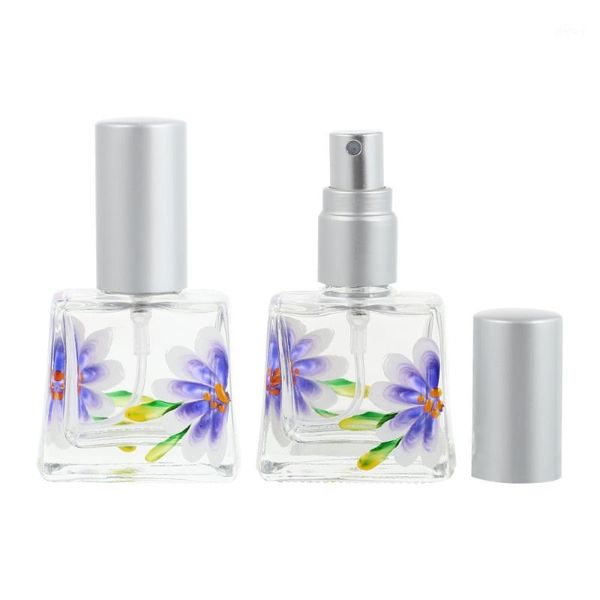 

storage bottles & jars 2pcs perfume hand painted glass portable spray