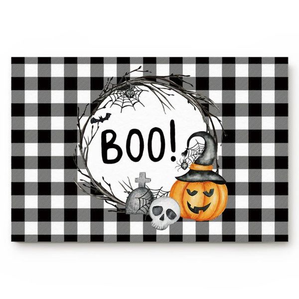 

carpets home entry decorative door mats pumpkin lattice ottoman doormat style a terylene halloween 40*60cm bedroom carpet