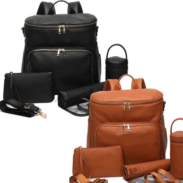 

diaper bags leather bag backpack travel carry packet nappy baby with stroller hanger thermal pockets adjustable shoulder straps