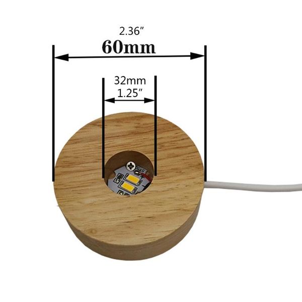 

book lights dropship round wooden 3d night light base holder led display stand for crystals glass ball illumination lighting accessories
