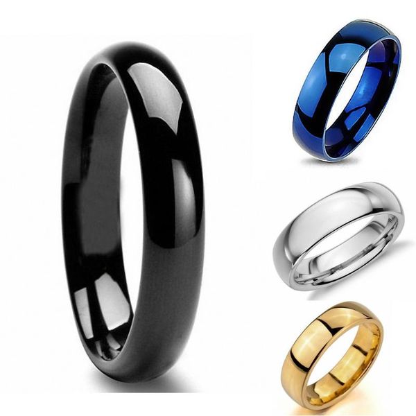 

wedding rings 3mm white/ black/ gold/ blue tungsten carbide polished classic ring band couples promise, Slivery;golden