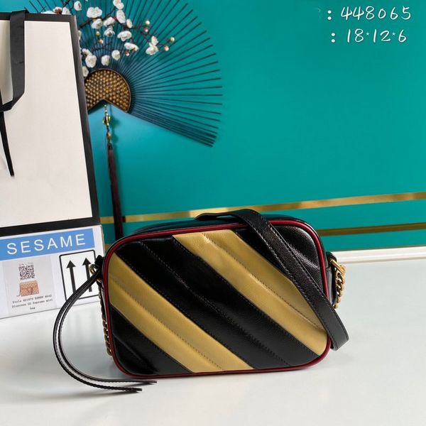 

designer luxury marmont quilting mini chain shoulder bag leather 448065 black beige red chain crossbody shoulder bags size:18*12*6cm
