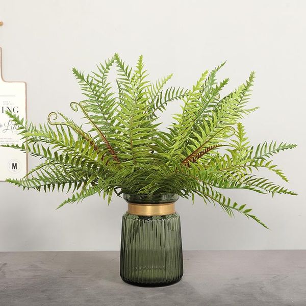 

decorative flowers & wreaths 1 bouquet simulation plant wall decoration plastic persian leaves wedding road leading green plants home party