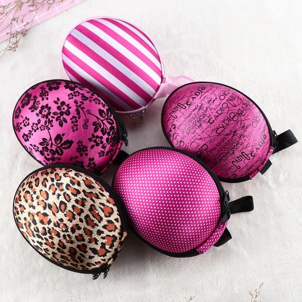 

storage drawers silicone case invisible zippered travel for women(leopard)
