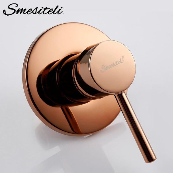 

bathroom shower trim single handle concealed system control round 1/2 inch ips connector in rose gold finish sets