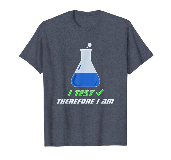 

quality assurance t-shirt - qa i test therefore i am tee, White;black