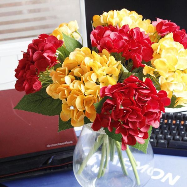 

decorative flowers & wreaths artificial peony silk flower fake hydrangea flores artificiales para decoracion hogar accessory for party weddi