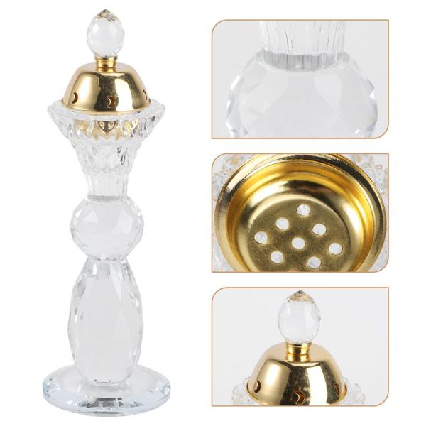 

1pc decorative incense burner household censer adornment for tearoom (golden) fragrance lamps