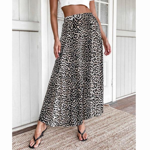 

women's pants & capris summer leopard print wide leg women high waist loose palazzo elegant office ladies trousers holiday beach pants#, Black;white