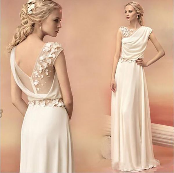 Lange Abendkleider 2022 Braut Prinzessin Bankett Spitze Chiffon Ballkleid Griechische Göttin Elegantes rückenfreies formelles Kleid in Übergröße