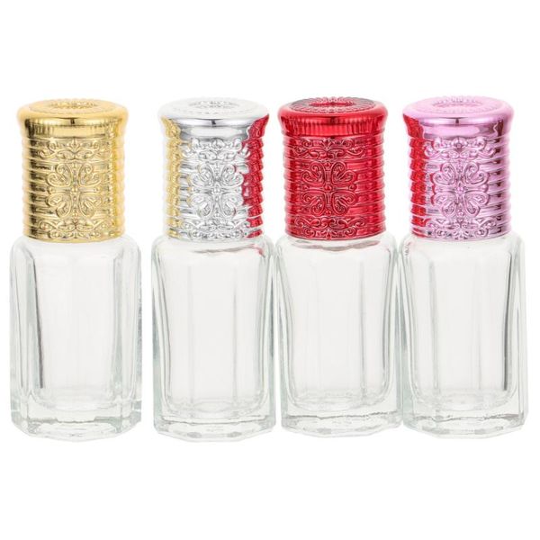 

storage bottles & jars 4pcs 6ml glass cosmetic roll-on essential oil subpackaging