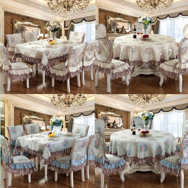 

table cloth luxuriously embroidered lace tablecloth chair cover soft quality fabrics european royal noble round\rectangle