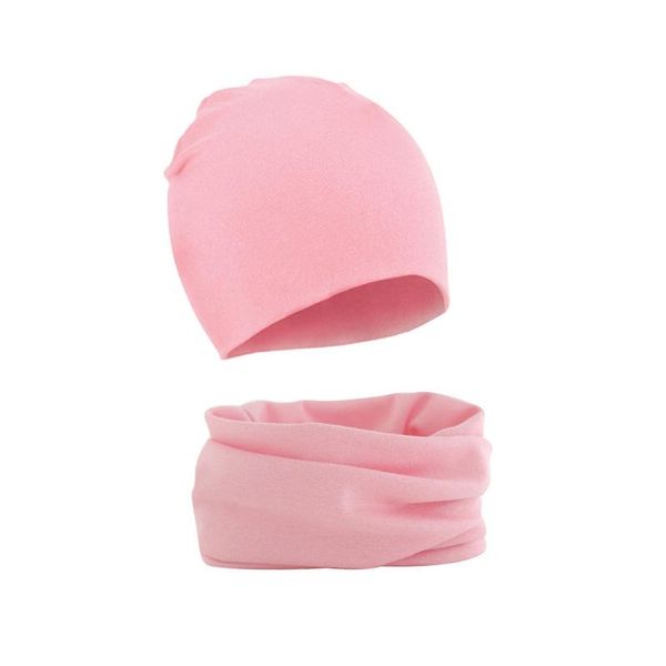 

caps & hats 2pcs baby hat beanie scarf set solid color soft cotton kids cap for boys girls autumn winter warm scarves infant bonnet, Yellow