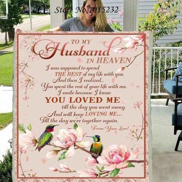 

letter blanket to my husband 3d printed fleece for beds thick quilt fashion throw from your love gift w113 blankets