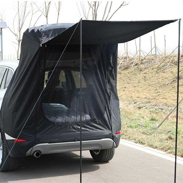 2021 Tenda de tronco de carro Sunshade à prova de chuva para passeio de auto-condução churrasco ao ar livre acessórios de cozinha de cozinha tronco lateral y0706