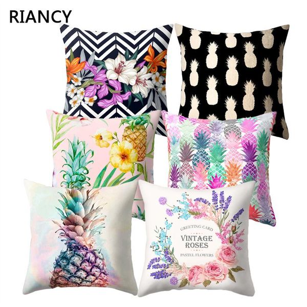 

cushion/decorative pillow tropical decorative pillowcases pineapple cactus pattern cushion cover polyester throw sofa cojines decorativos 40