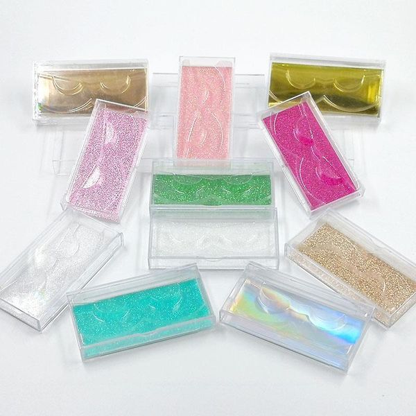 

10/20/40/pack wholesale eyelash packaging box lash boxes 25mm mink case acrylic sliding plastic clear empty case1