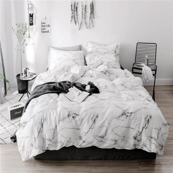 

bedding sets 100% cotton marble comforter  black and white bedroom set