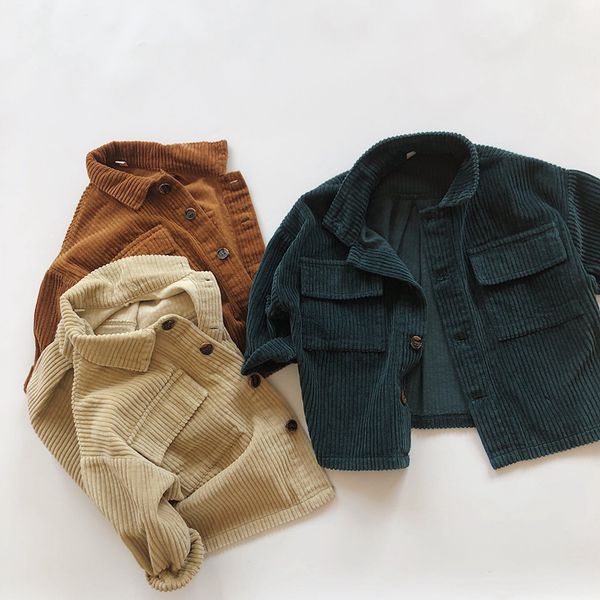 

2021 spring new vintage baby boys girls corduroy coat children clothing kids boys girls corduroy cardigan jacket, Camo