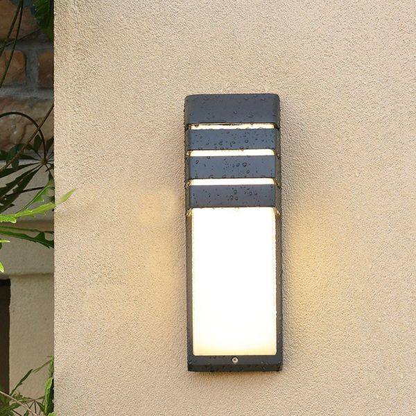 Lampade da parete a LED COB impermeabili IP65 da esterno 7W AC85-265V Cortile in alluminio Cortile da giardino Corridoio Luci lampada da parete retrò