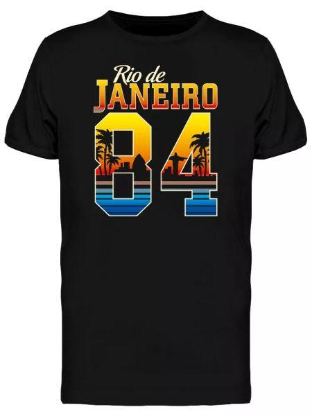 

rio de janeiro surfing graphic men's tee -image by shutterstock, White;black