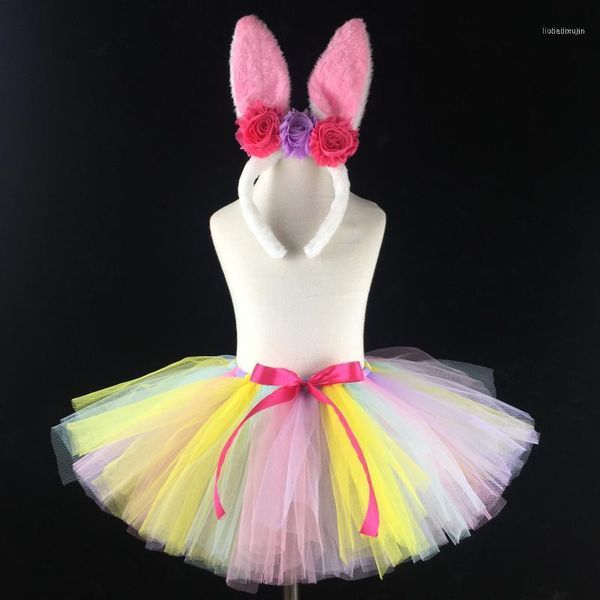 

skirts baby pastel easter tutu girls tulle ballet pettiskirts with pink flower hairbow kids party costume cosplay1, Blue