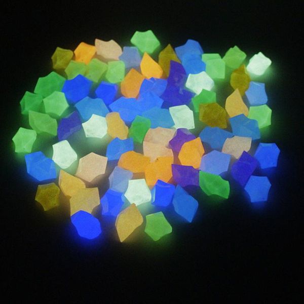 

garden decorations colorful luminous stones glow in dark decorative fish tank decoration potted plants decor for pathway yard outdoor orname