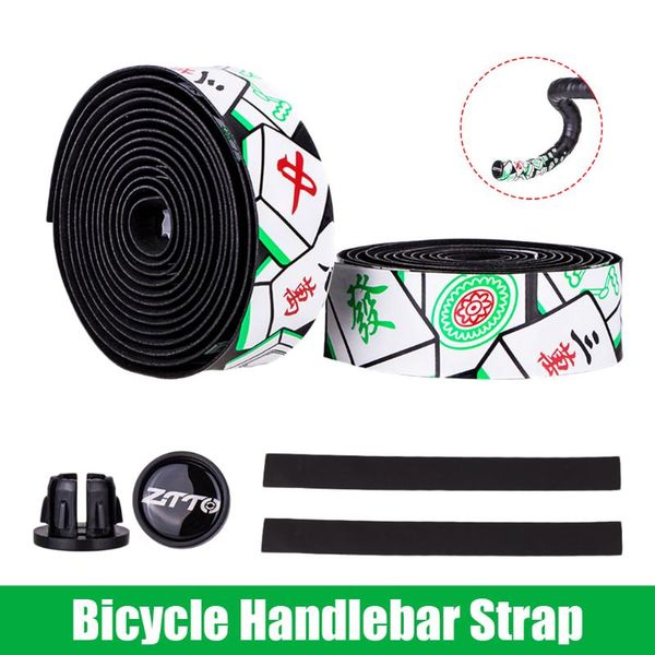 

bike handlebars &components road handlebar tape mahjong patterns eva anti slip leather perforated belt breathable