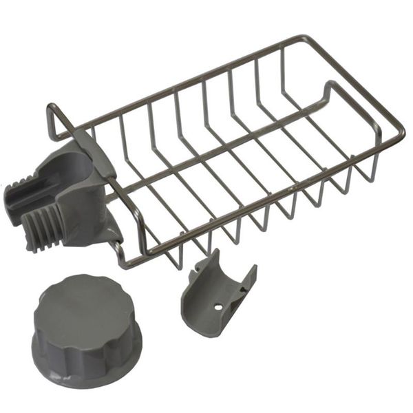 

hooks & rails kitchen sundries storage bathroom practical organizer faucet rack stainless steel shelf novelty water filtering sponge holder