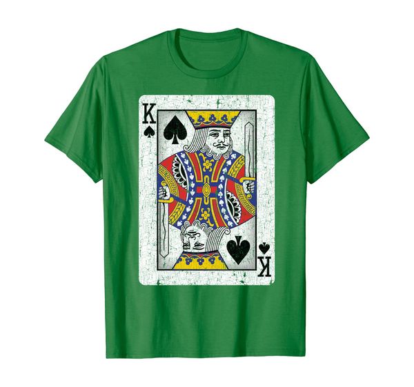 

king of spades poker lover gifts playing card t-shirt, White;black