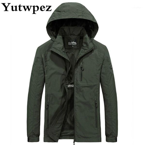 

men's jackets jacket men plus size m~6xl spring autumn streewear mens hooded casual military windbreaker waterproof clothes coat male, Black;brown