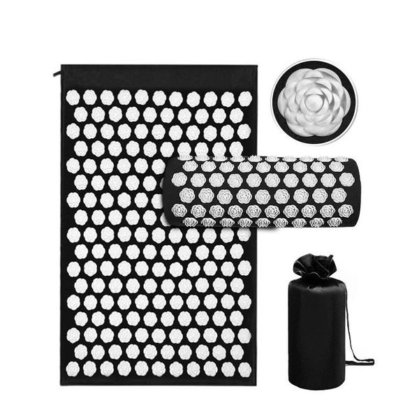 

yoga mats massage pillow mat acupressure stress back body pain spike acupuncture
