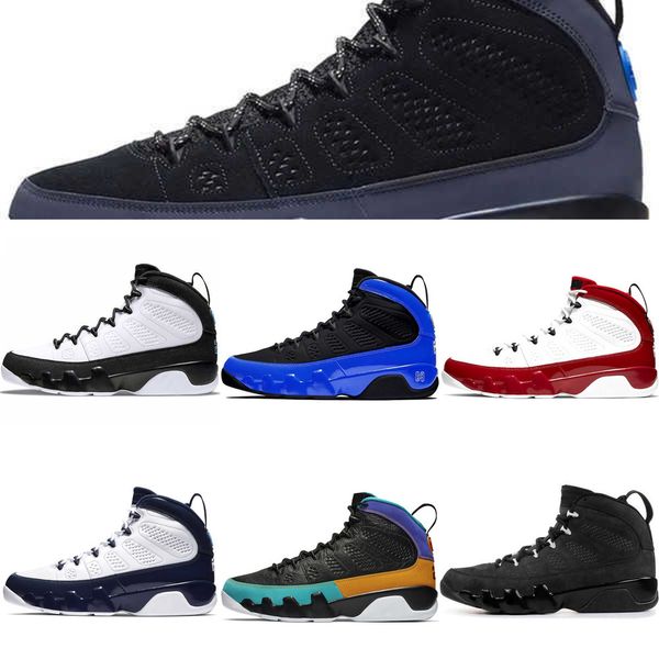 

basketball shoes 9 9s racer blue bred unc gym red mens sports trainers sneakers size 7-132lqv
