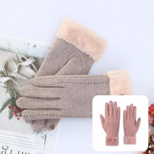 

ski gloves excellent lint fleece ladies winter cycling fashion women's 1 pair
